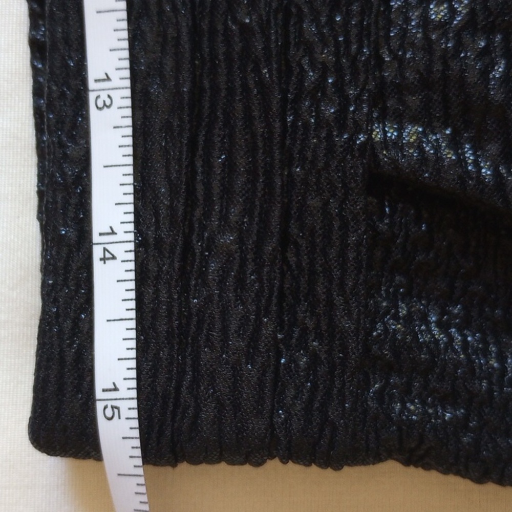 BCBG Textured Pull On Baggy Ankle Pants M Black Pockets - 50off3 - Picture 6 of 8
